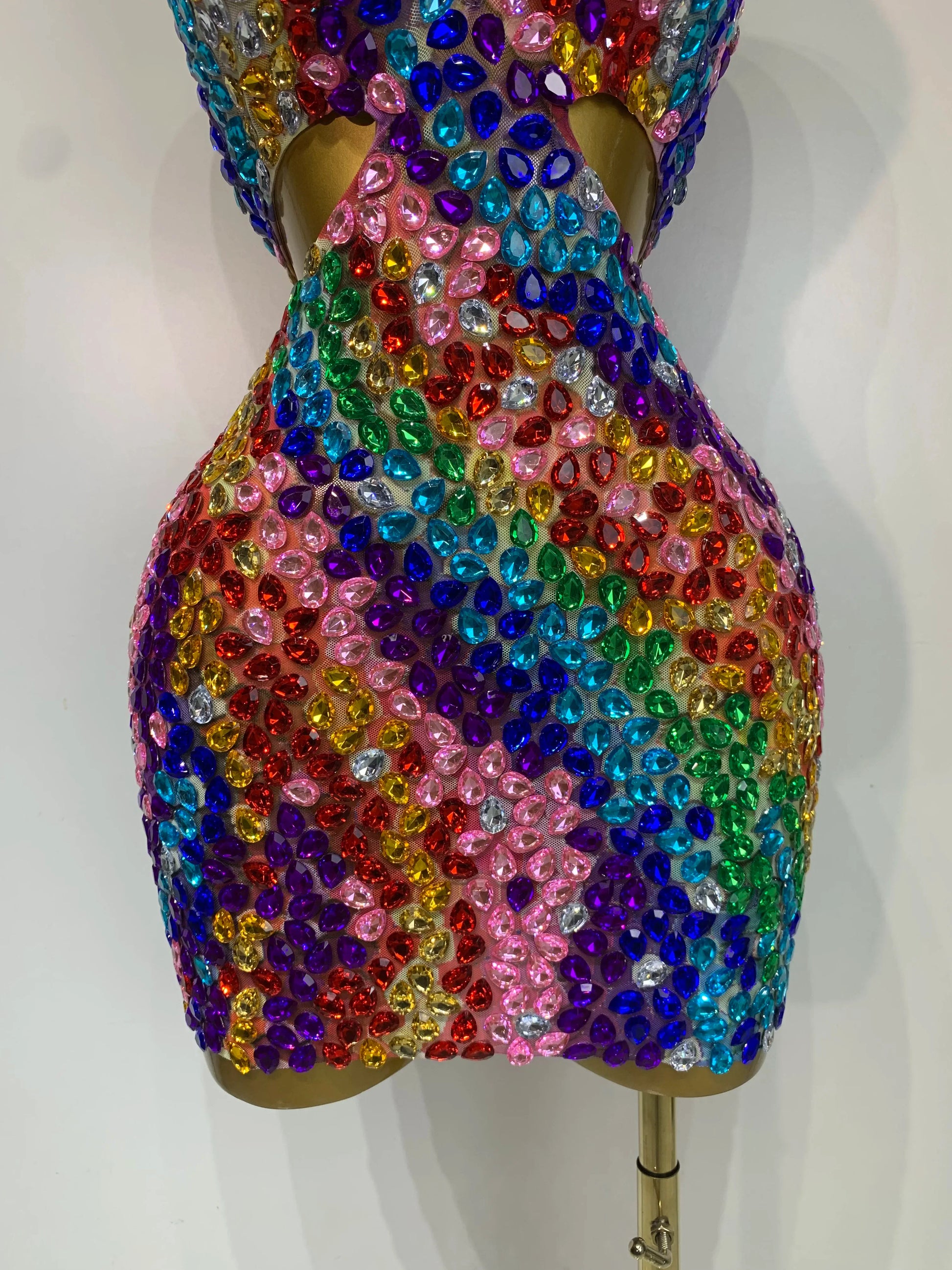 Amleia Rhinestone Mini Dress
