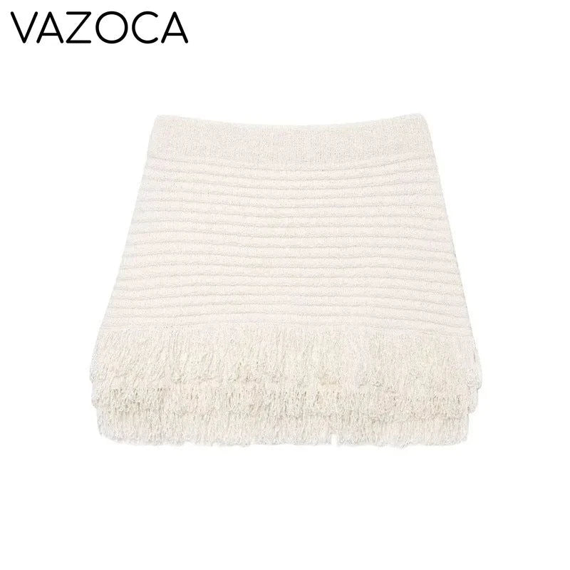 Bella Tassel Knit Cardigan Skirt Set