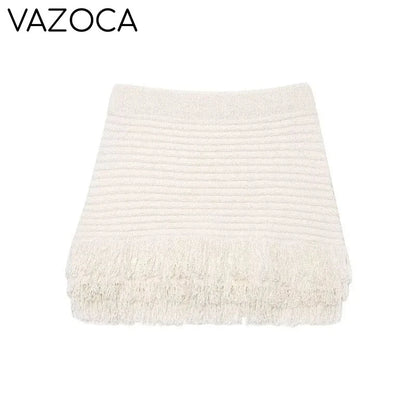 Bella Tassel Knit Cardigan Skirt Set