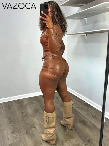 Timeless Leather Short Set