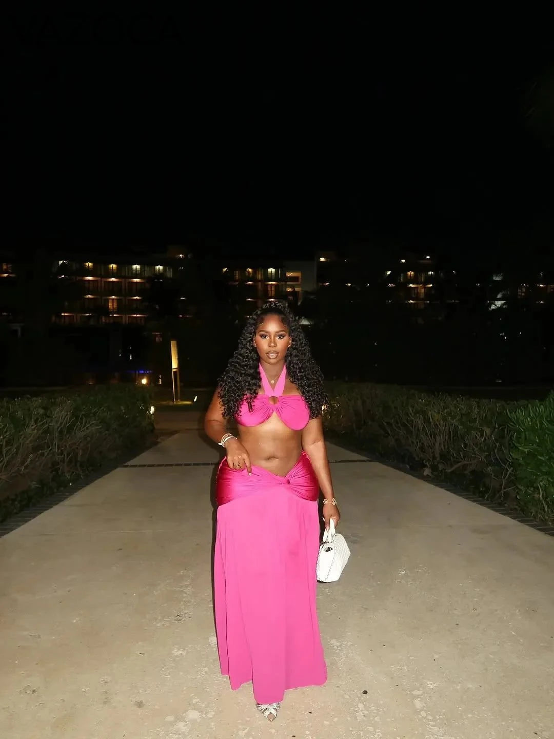 Belle Ruched Maxi Skirt Set