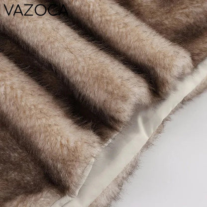 Furry Pleated Mini Skirt