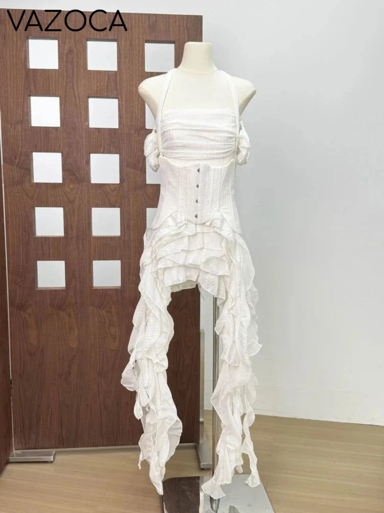 Ruffled Corset Dress Set