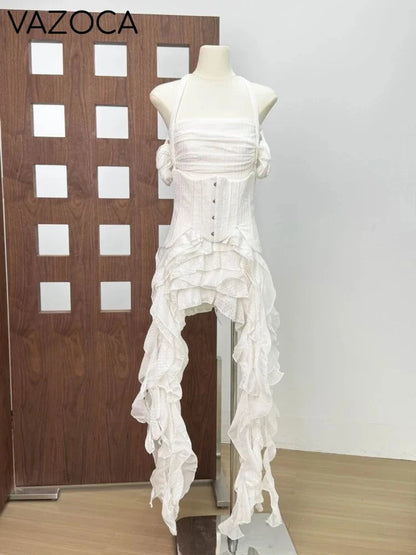 Ruffled Corset Dress Set