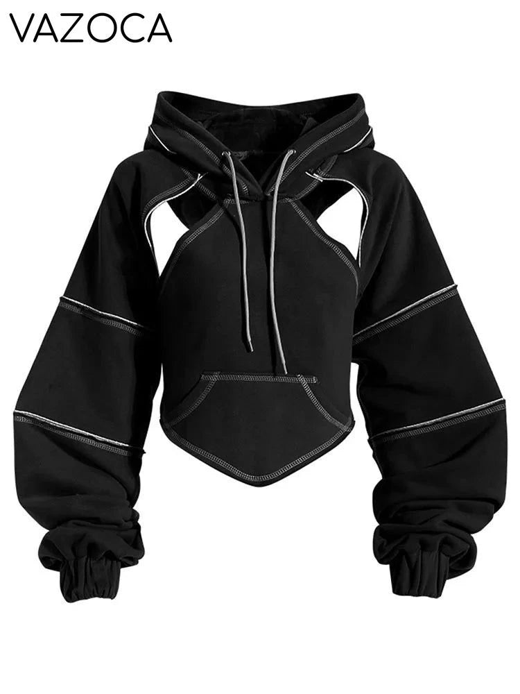 Hooded Cut Out Bandage Jacket