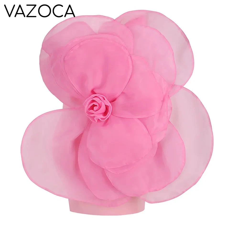 One Shoulder Flower Mini Dress