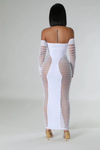 Caroline Mesh Maxi Dress