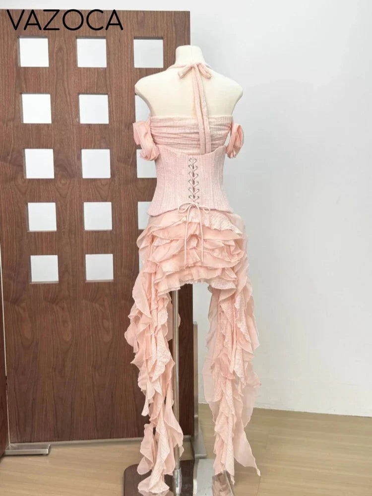 Ruffled Corset Dress Set