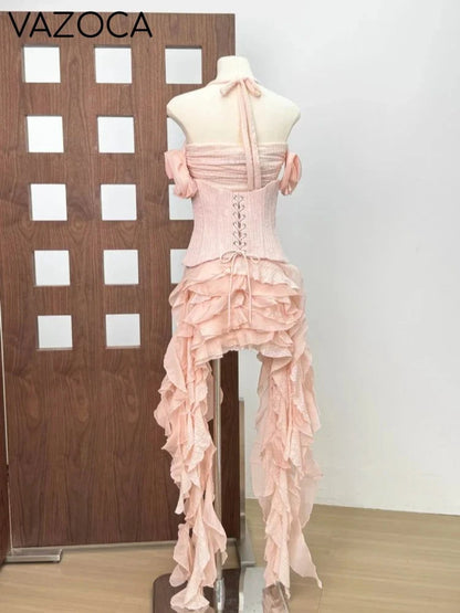 Ruffled Corset Dress Set