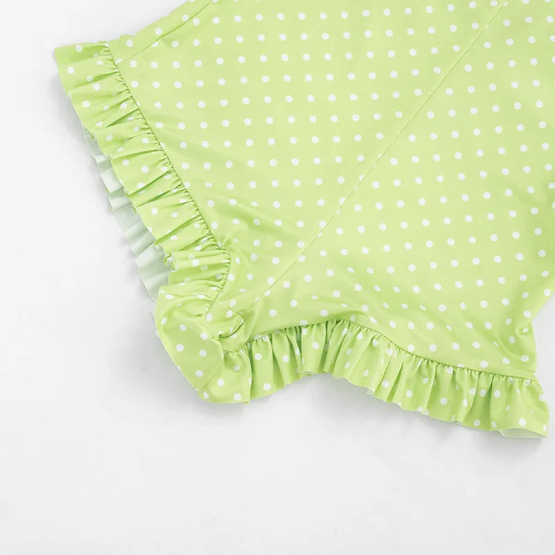 Polka Dot Ruffles Romper