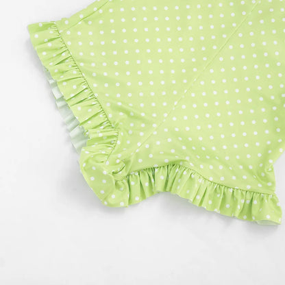 Polka Dot Ruffles Romper