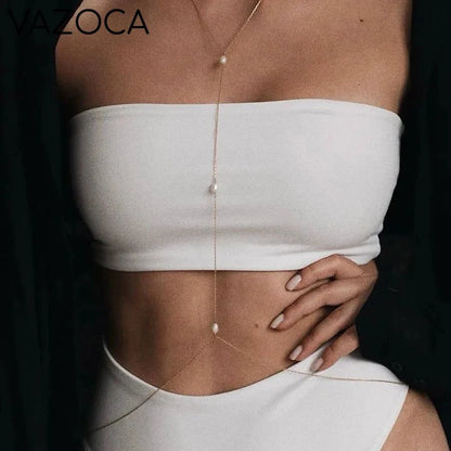 Pearl Boho Bikini Waist Chain Body Jewelry