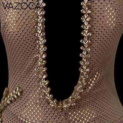 Michelle Sequins Maxi Dress