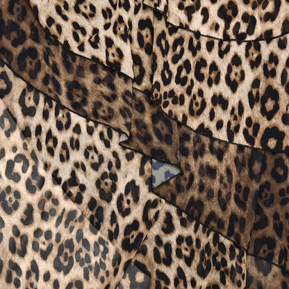 Leopard Inclined Shoulder Dress