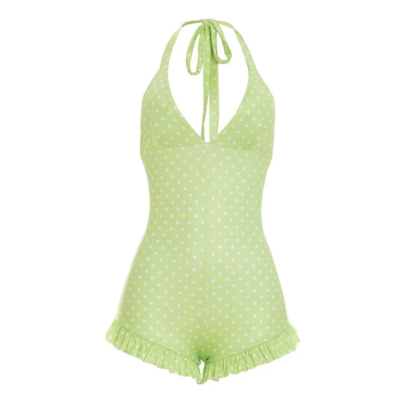 Polka Dot Ruffles Romper