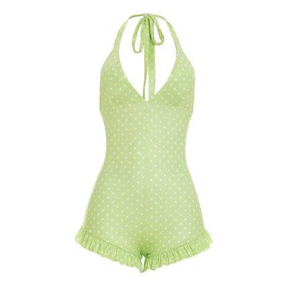 Polka Dot Ruffles Romper