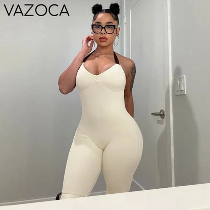 Bowknot Backless Jumpsuit