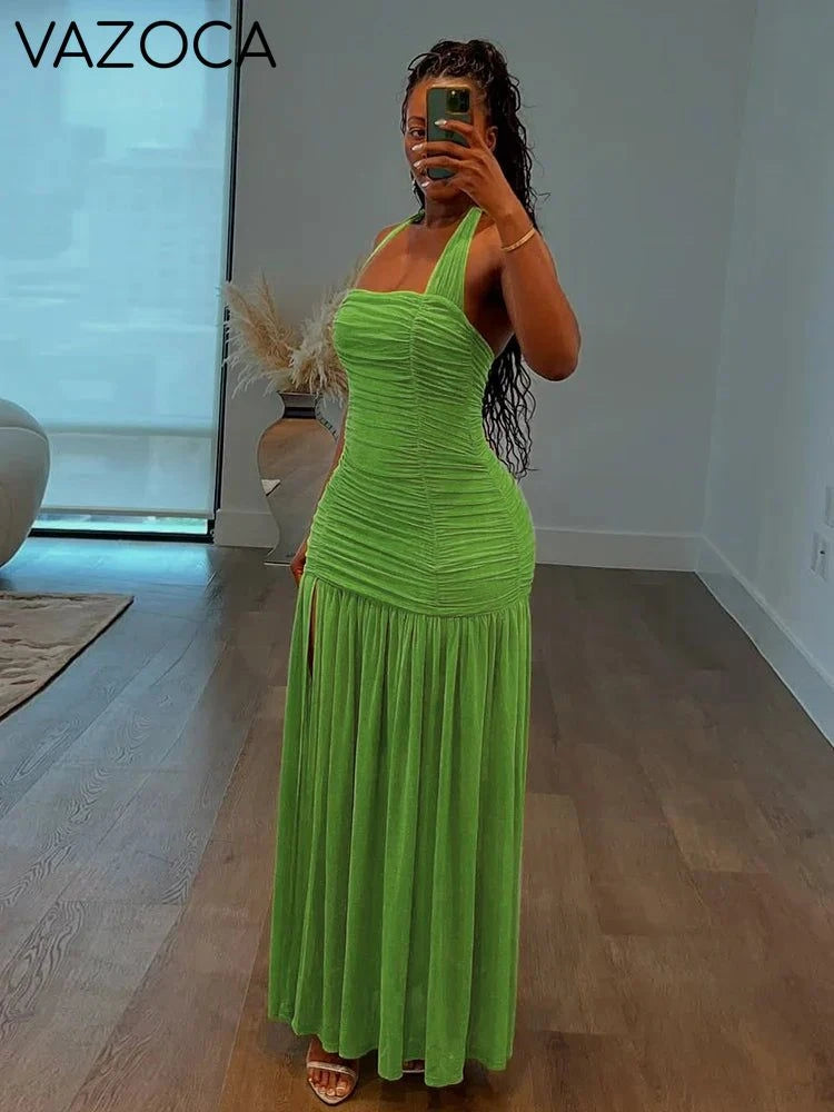 Lisa Ruched Maxi Dress