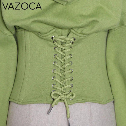 Hoodie Bandage Corset Jacket
