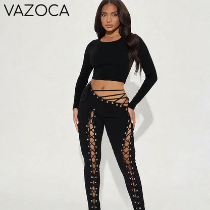 Strappy Lace-Up Autumn Set