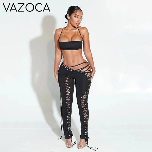 Strappy Lace-Up Midnight Set