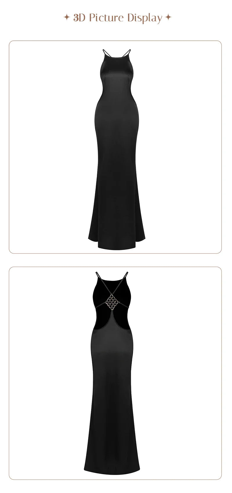 Backless Satin Maxi Dress