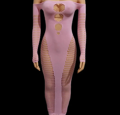 Caroline Mesh Maxi Dress