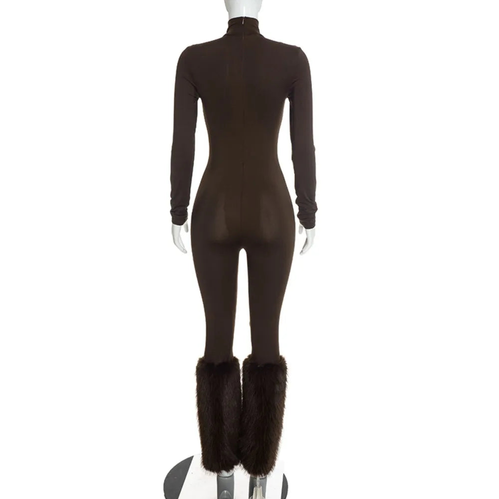 Solange Fur Jumpsuit