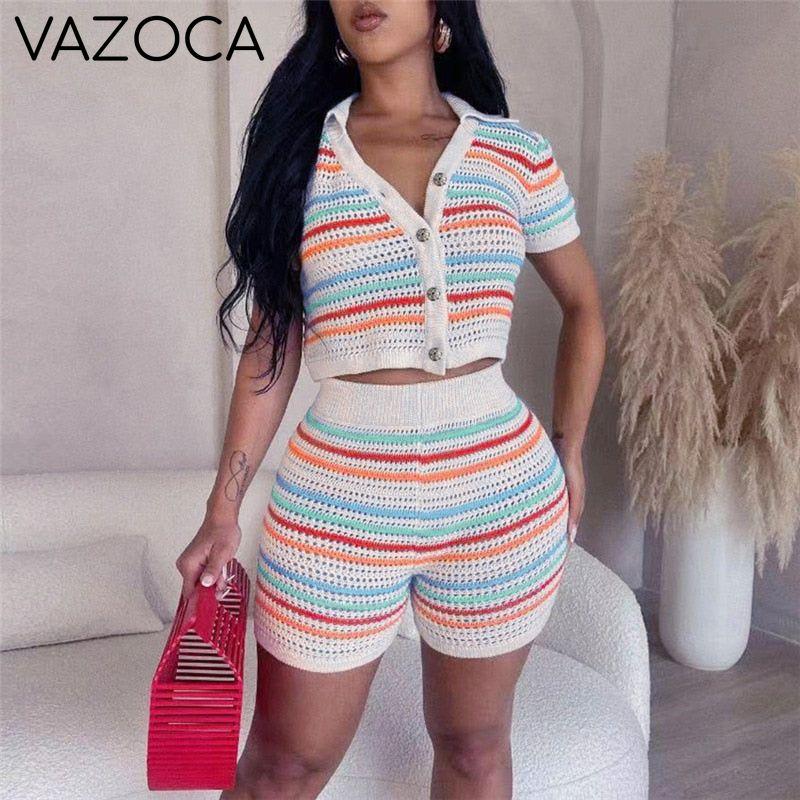 Striped Knitted Comfy Set