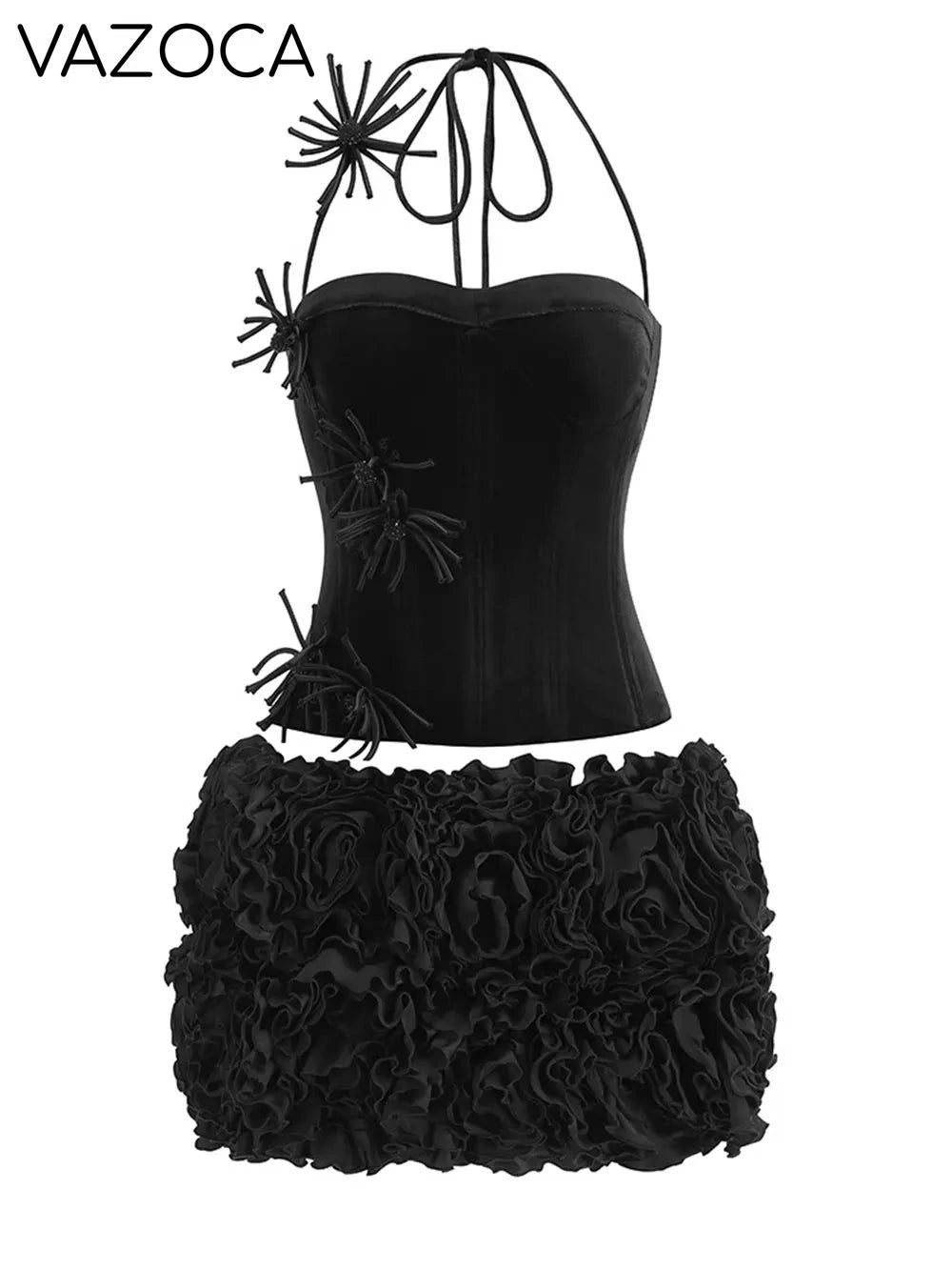 Twilight Velvet Mini Skirt Set