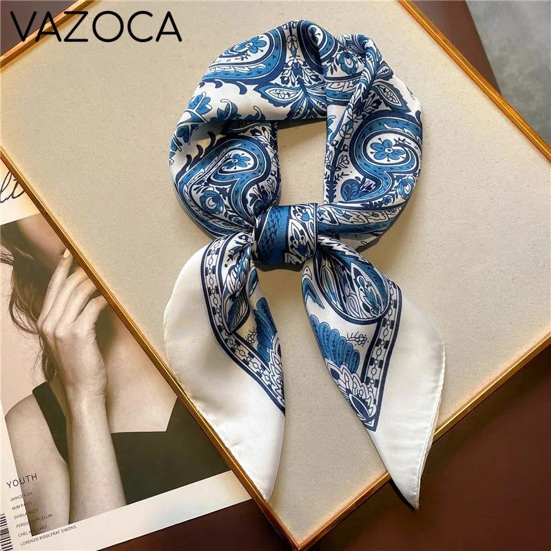 Houndstooth Printed Vintage Headscarf 17 68X68CM