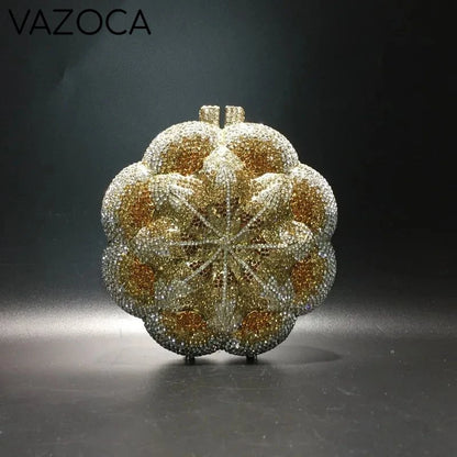 Floral Crystal Clutch Purse