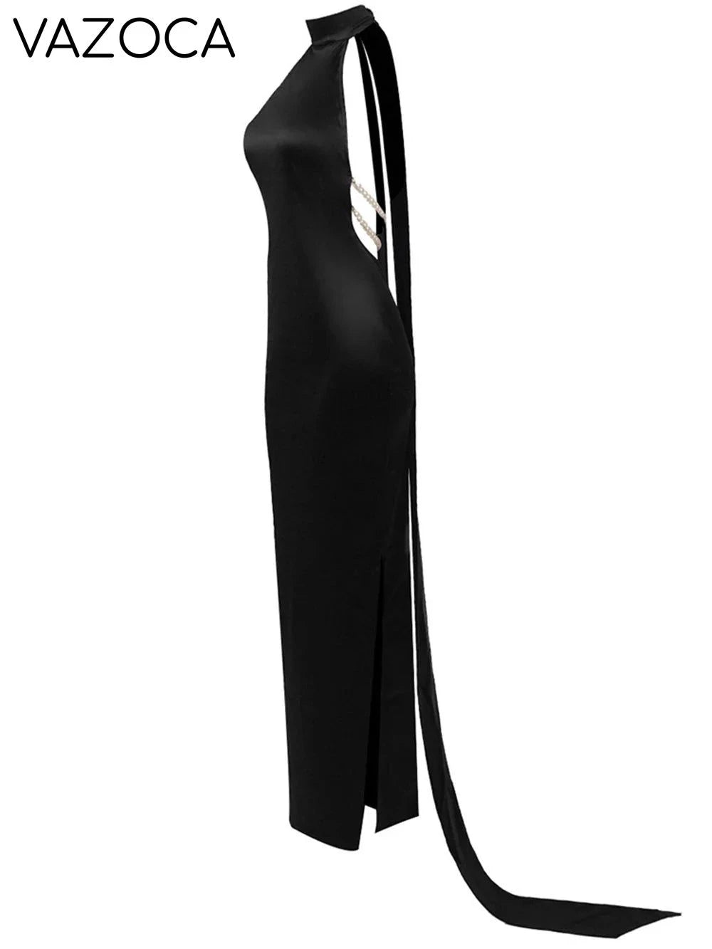 Pearl Backless Maxi Dress