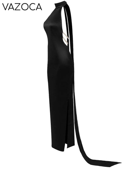 Pearl Backless Maxi Dress