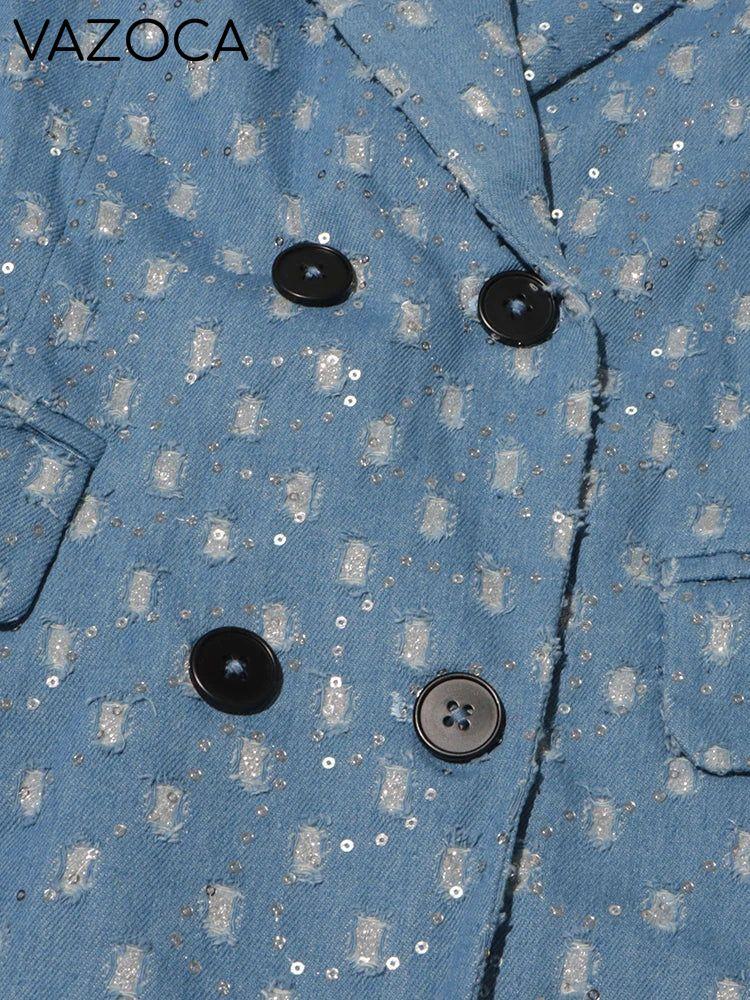 Sashes Denim Trench Coat