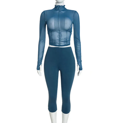 Barely There Mesh Capri Set