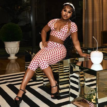 Polka Dot Stunning Three-Piece Set