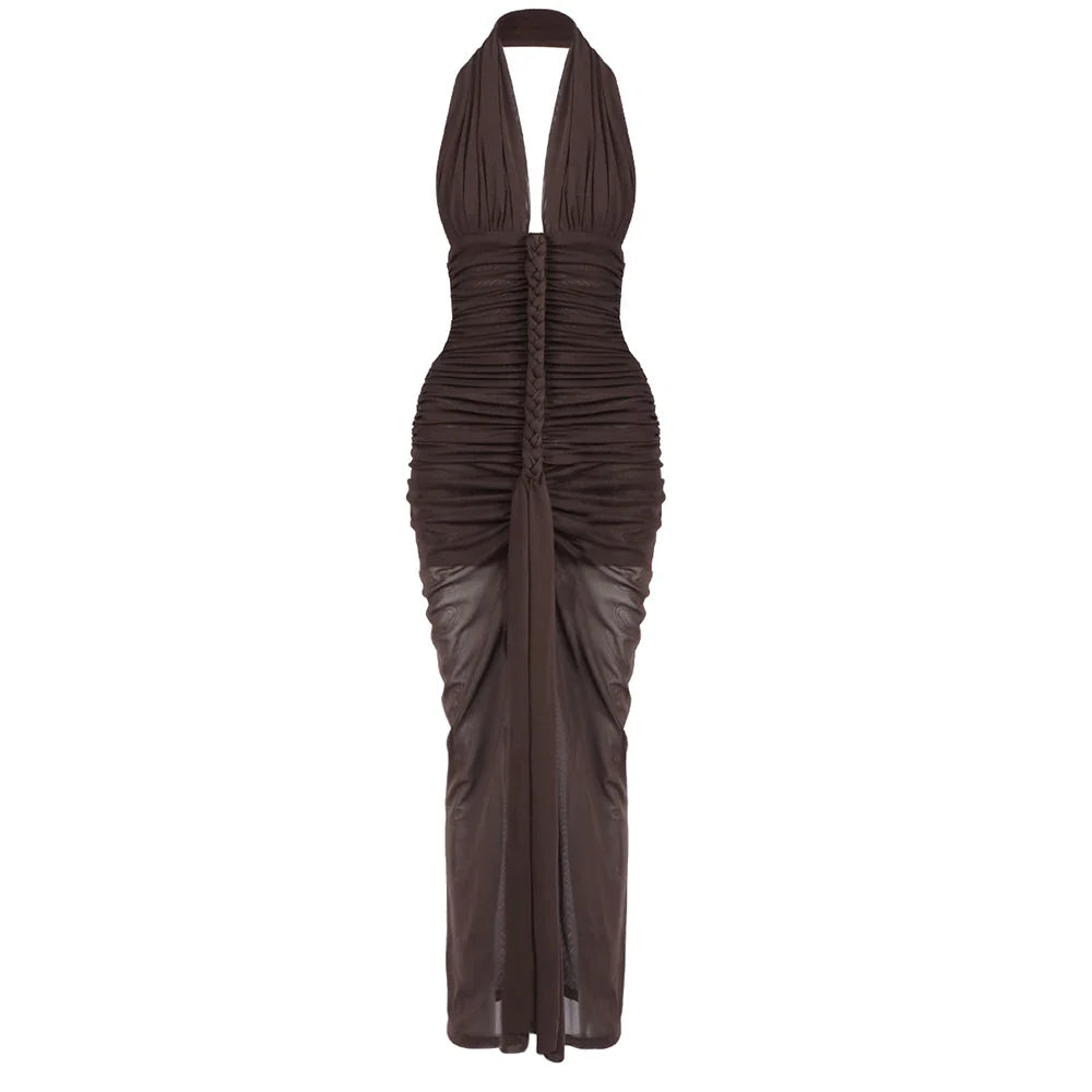 Maria Ruched Maxi Dress