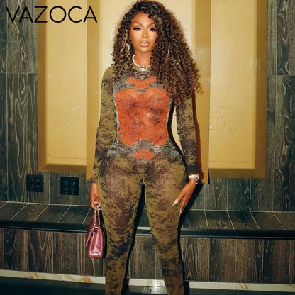 Earth Tones Illusion Jumpsuit