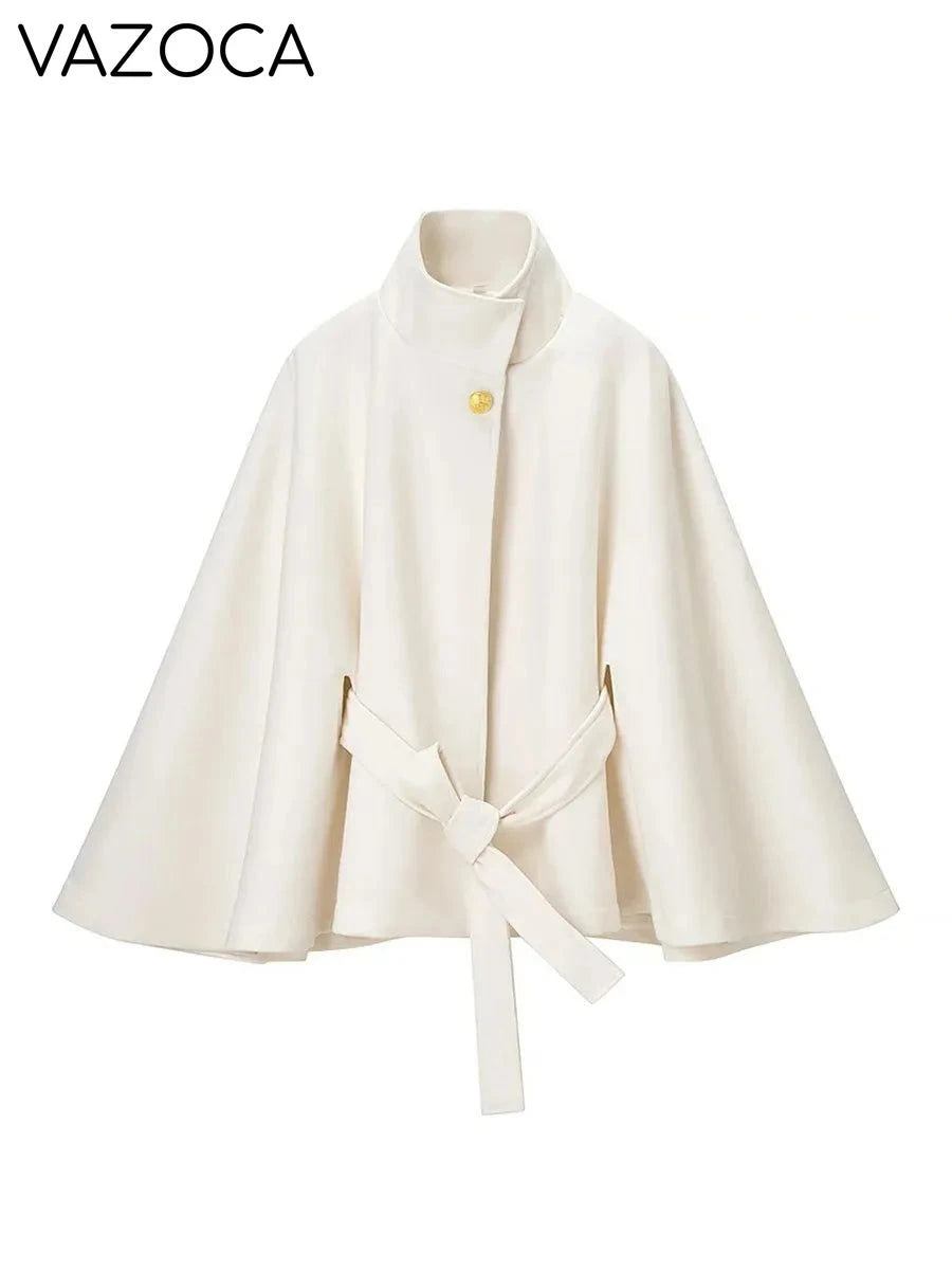 Luxurious Wool Stand Collar Coat