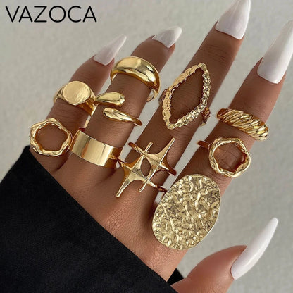 15Pcs Retro Boho Rings Set 03