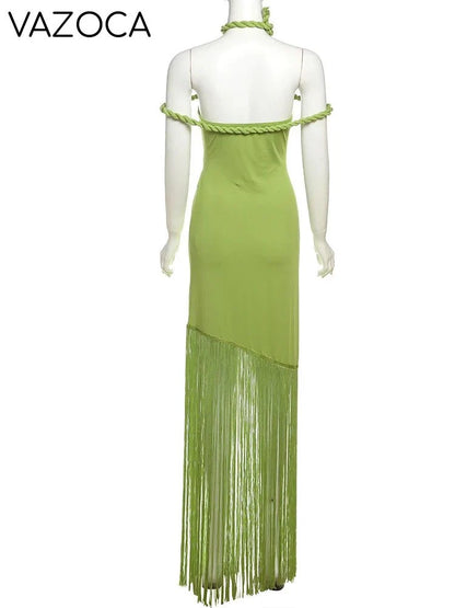Knot Wrap Bodycon Maxi Dress