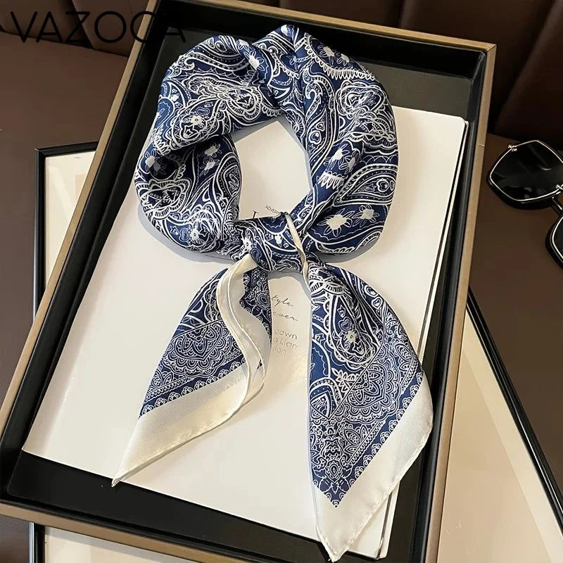 Houndstooth Printed Vintage Headscarf 5 68X68CM