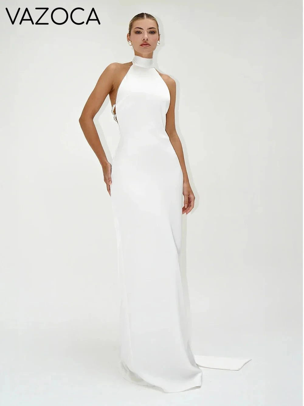 Pearl Backless Maxi Dress