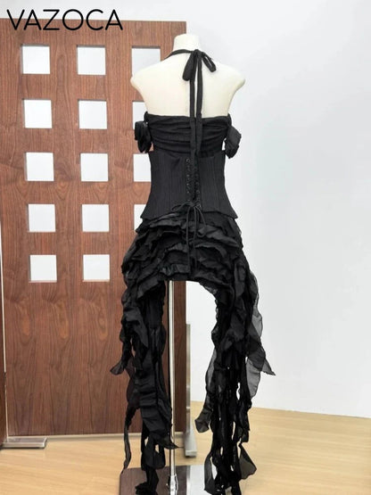 Ruffled Corset Dress Set