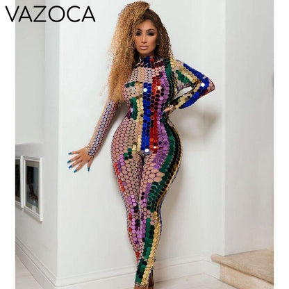 Shining Rhinestone Classy Jumpsuit