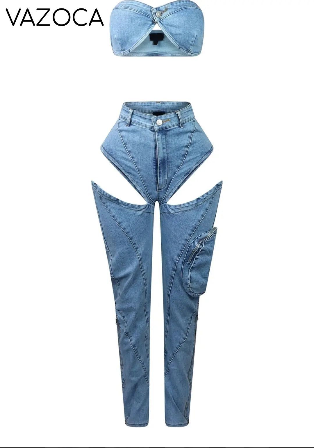 Sidney Denim Pants Set