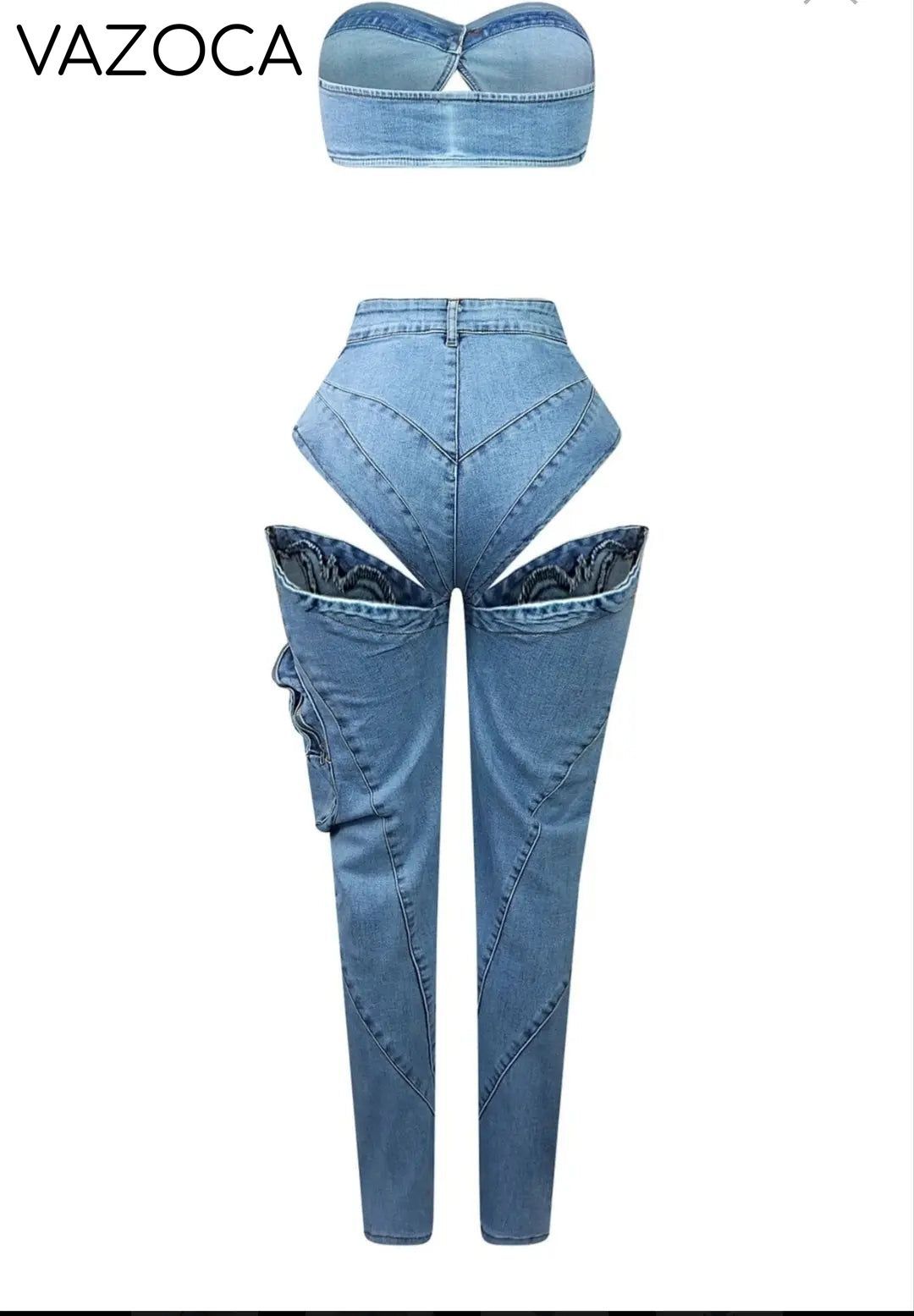 Sidney Denim Pants Set