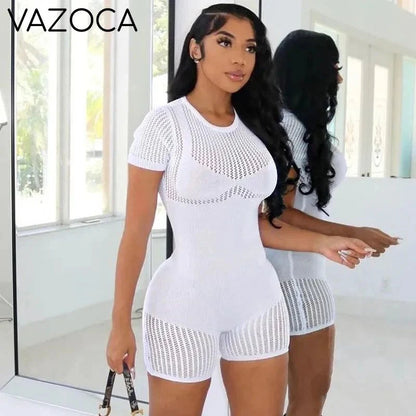 Silhouette Bodycon Romper White