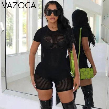 Silhouette Bodycon Romper Black